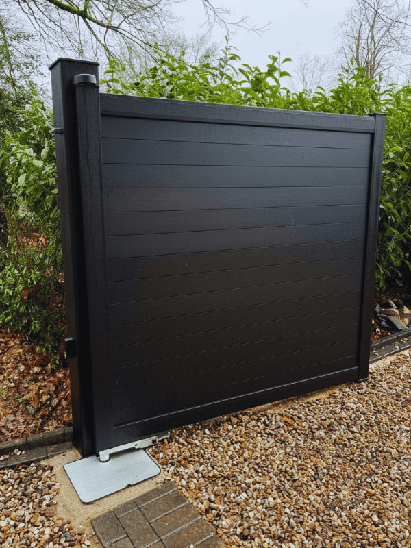 black aluminium privacy gate