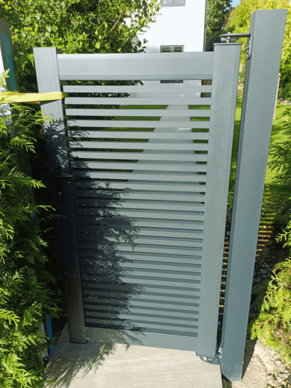narrow slat slab pedestrian gate